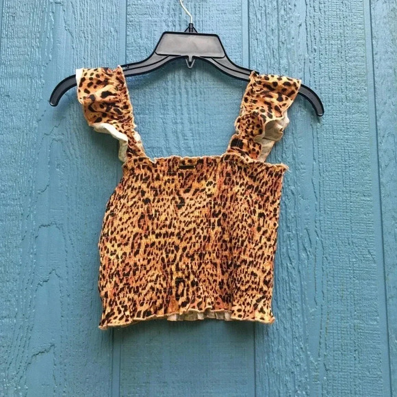 Billabong Women's Size Small Leopard All Day Long Crop Tank Top - Picture 4 of 4